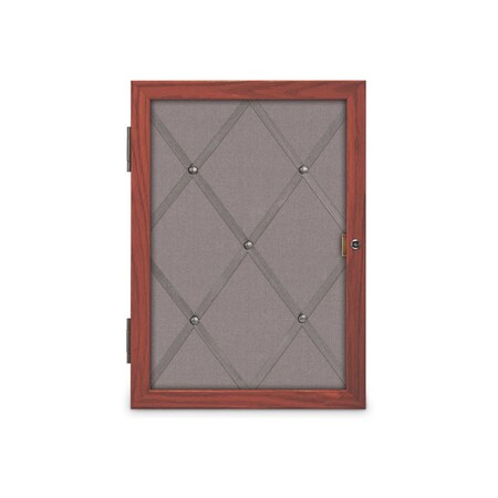 United Visual Products Sliding Door 12" Wood Framed Display Cas, UVDC1651-OAK-KEYLIME UVDC1651-OAK-KEYLIME